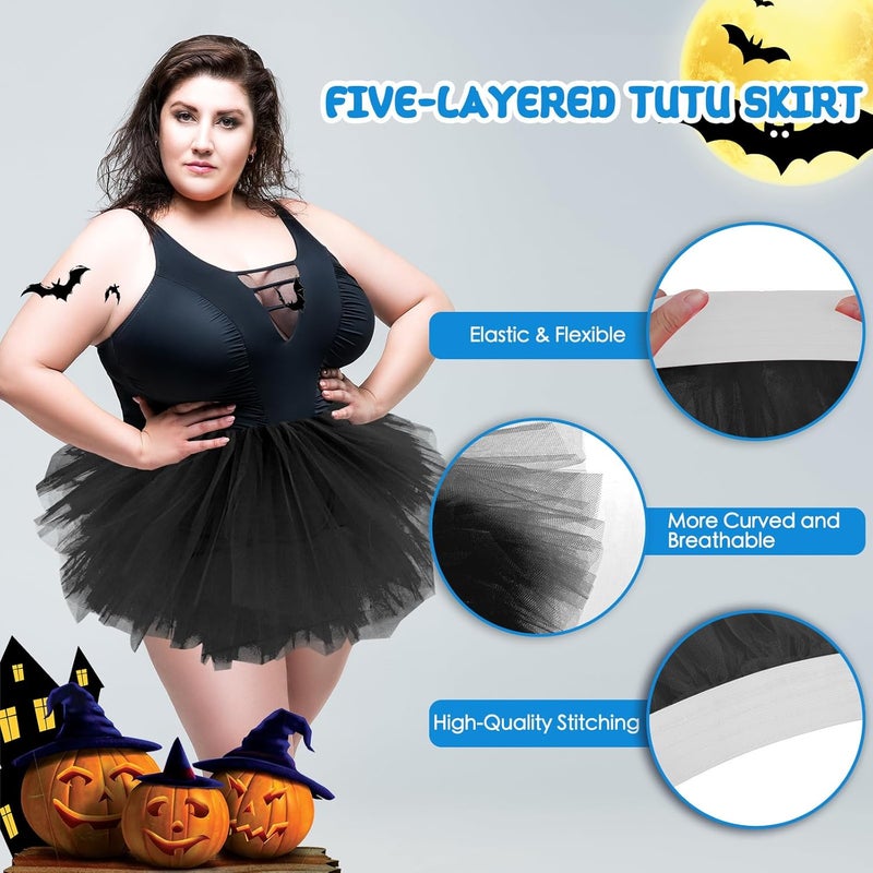 Fynnsure 5 Layers Plus Size Tutu Skirts for Women Extra Large Tulle Skirt 80s Adult Tutu Skirts Tutus Halloween Costumes - Image 3